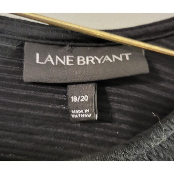 Lane Bryant Plus Size Womens Black Ribbed Sheath Dress Size 18/20 - Picture 2 of 5